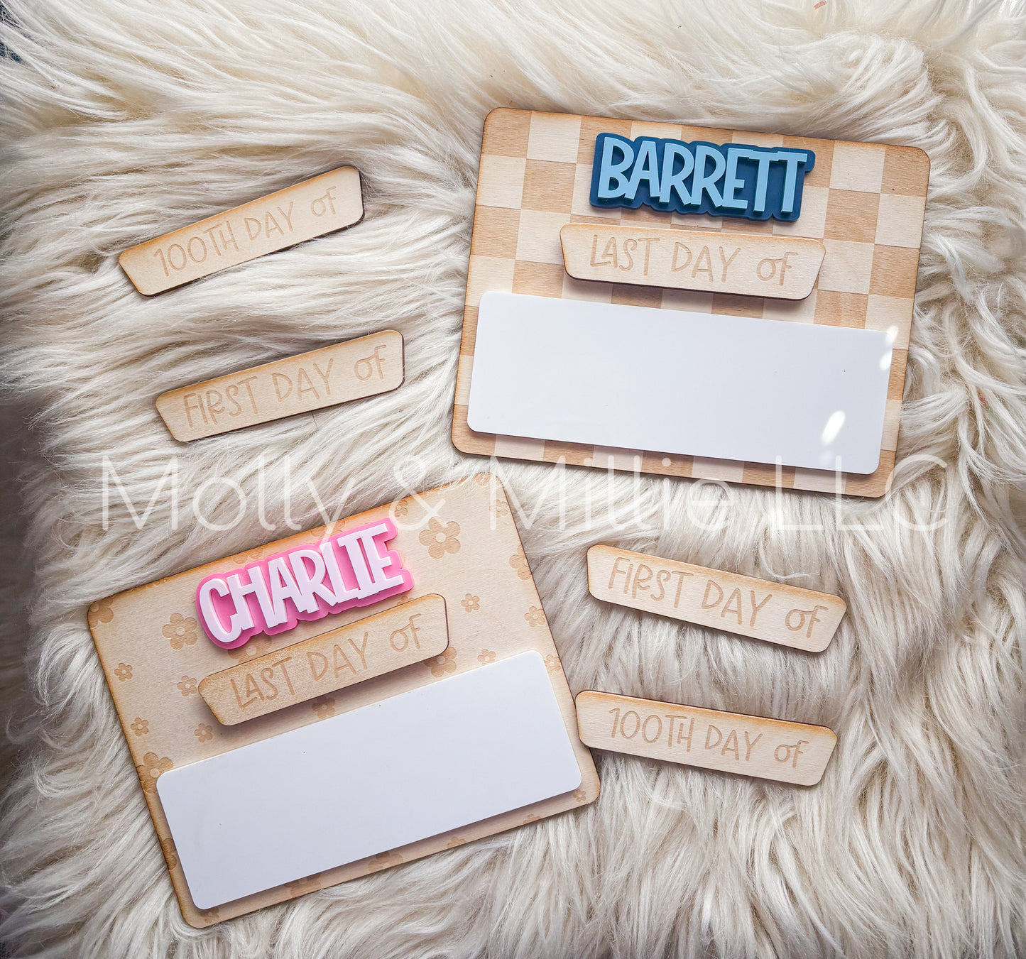 Kid's Milestone Board | First and Last Day of School | Interchangeable Milestone Board | Checkered all about me | Sibling Photo Prop