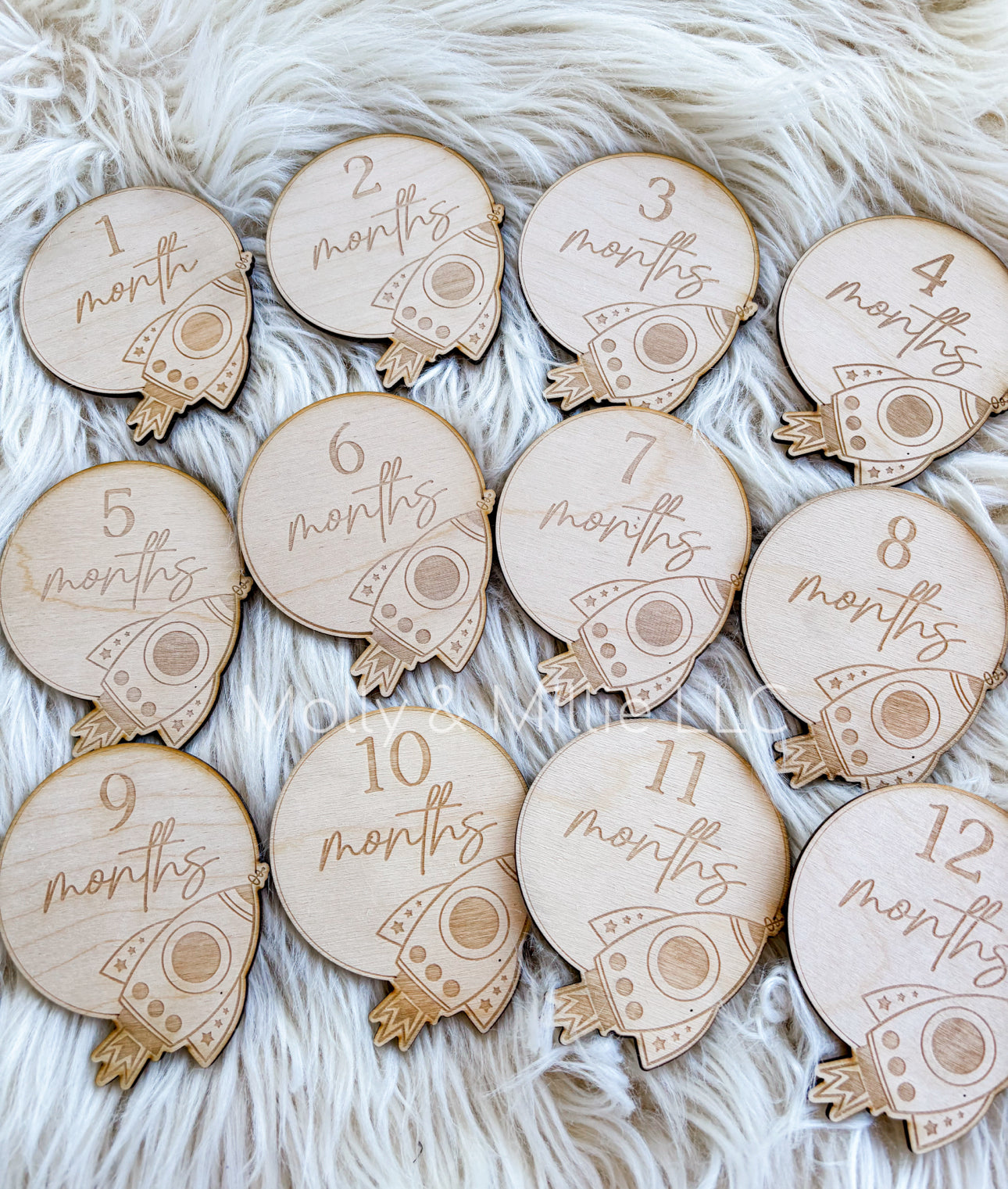 Space Baby Milestone Markers Photo Props