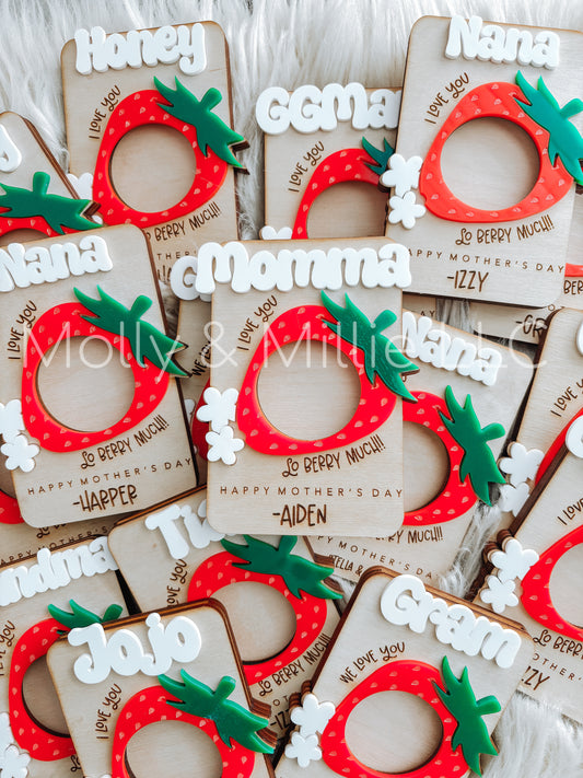 Mother's Day Strawberry Magnetic Picture Frame