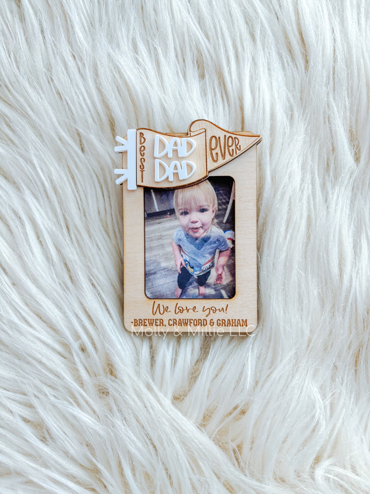 Best Dad Ever Father’s Day Gift Visor Clip | Father’s Day Magnet for Grandparents | Vent Clip Gift Ideas for Dad and Grandparents
