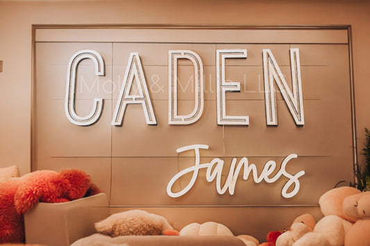 Wood Name Sign for Nursery | Wedding Sign | Baby Shower Backdrop