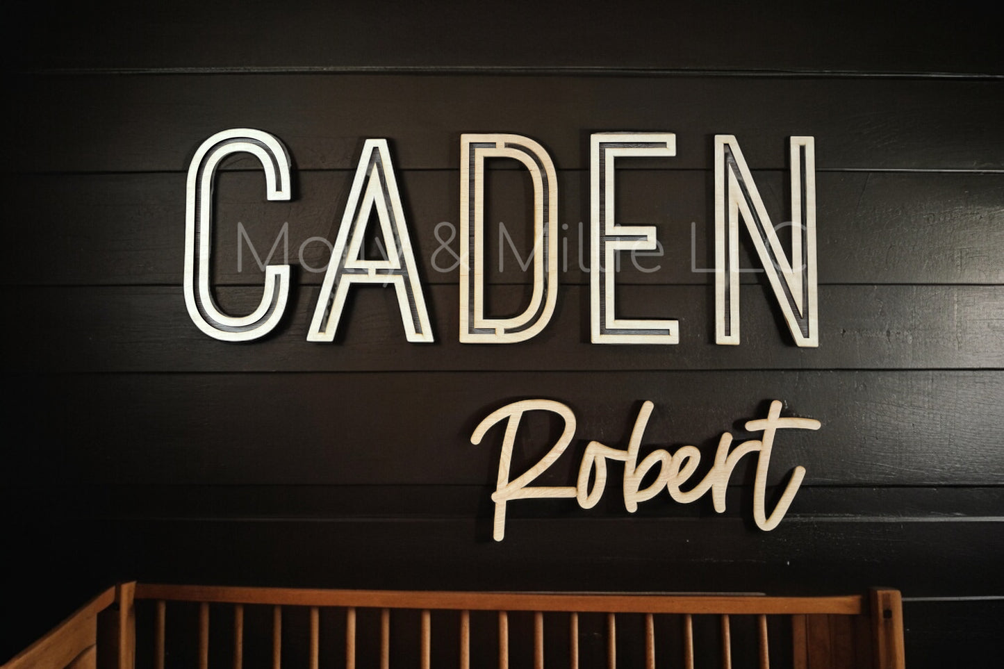 Wood Name Sign for Nursery | Wedding Sign | Baby Shower Backdrop