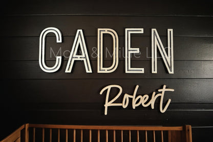 Wood Name Sign for Nursery | Wedding Sign | Baby Shower Backdrop