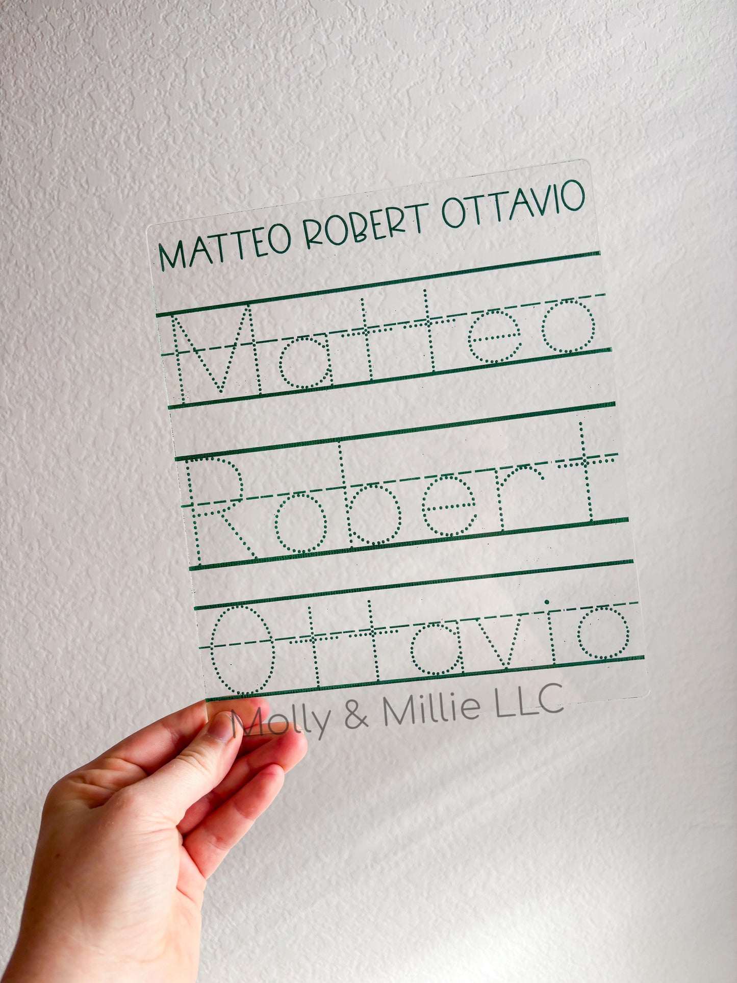 Name tracing board | personalized fine motor, Montessori, homeschool, school age tracing board | acrylic name board for children