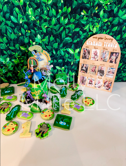 My First Year One Year of Photo Board Wooden Milestone Board 1st Birthday Milestone Board First Birthday Decorations 12 Months Photo Banner