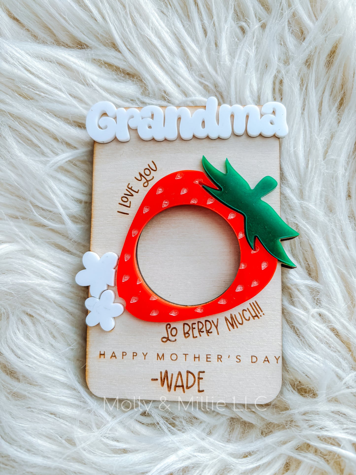 Mother's Day Strawberry Magnetic Picture Frame