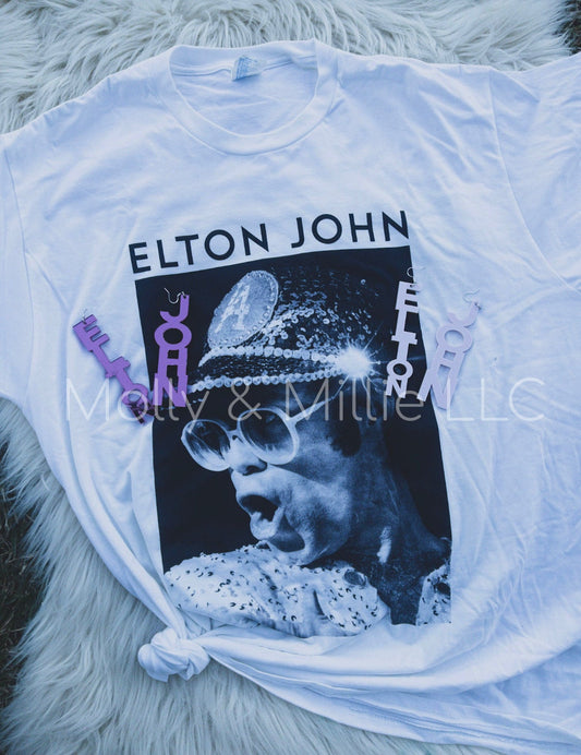 Elton John Mirror Earrings | Mirrored Festival Earrings | Elton John Drop Earrings | Acrylic Mirrored Earrings | Farewell Tour Earrings