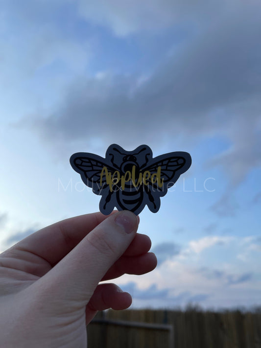 Bee Applied Sticker | ABA sticker | Data Lover | Funny Sticker | Waterproof Data Junkie Sticker | Teacher | Behavior Analysis sticker