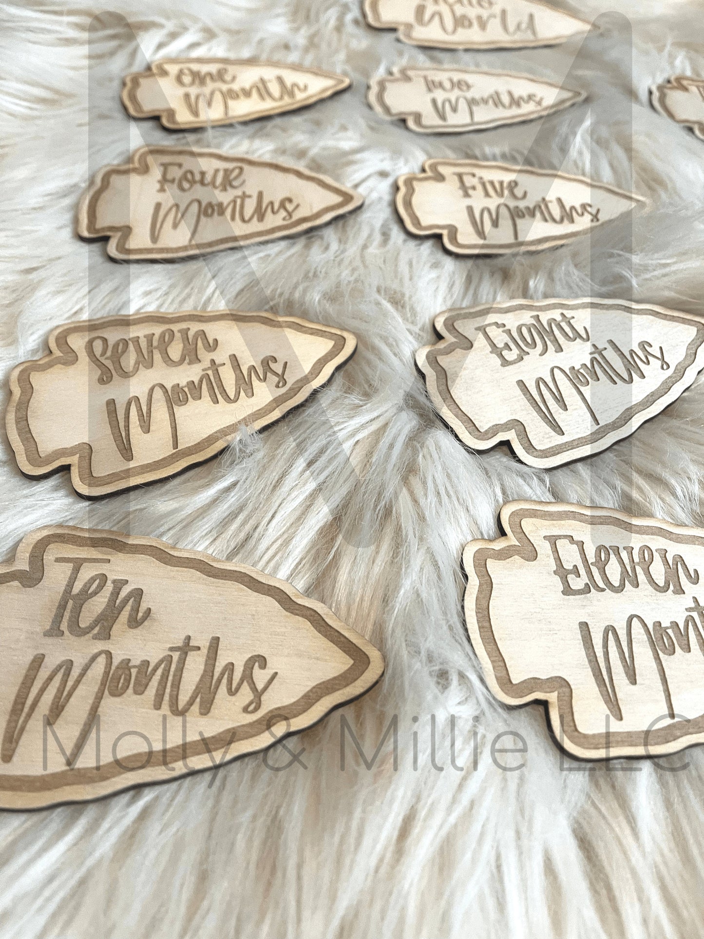 Baby Monthly Milestone Markers| Baby Shower Gift| Kansas City Milestone Cards| Baby Gift | Monthly Milestone | Arrowhead Cards FREE Shipping