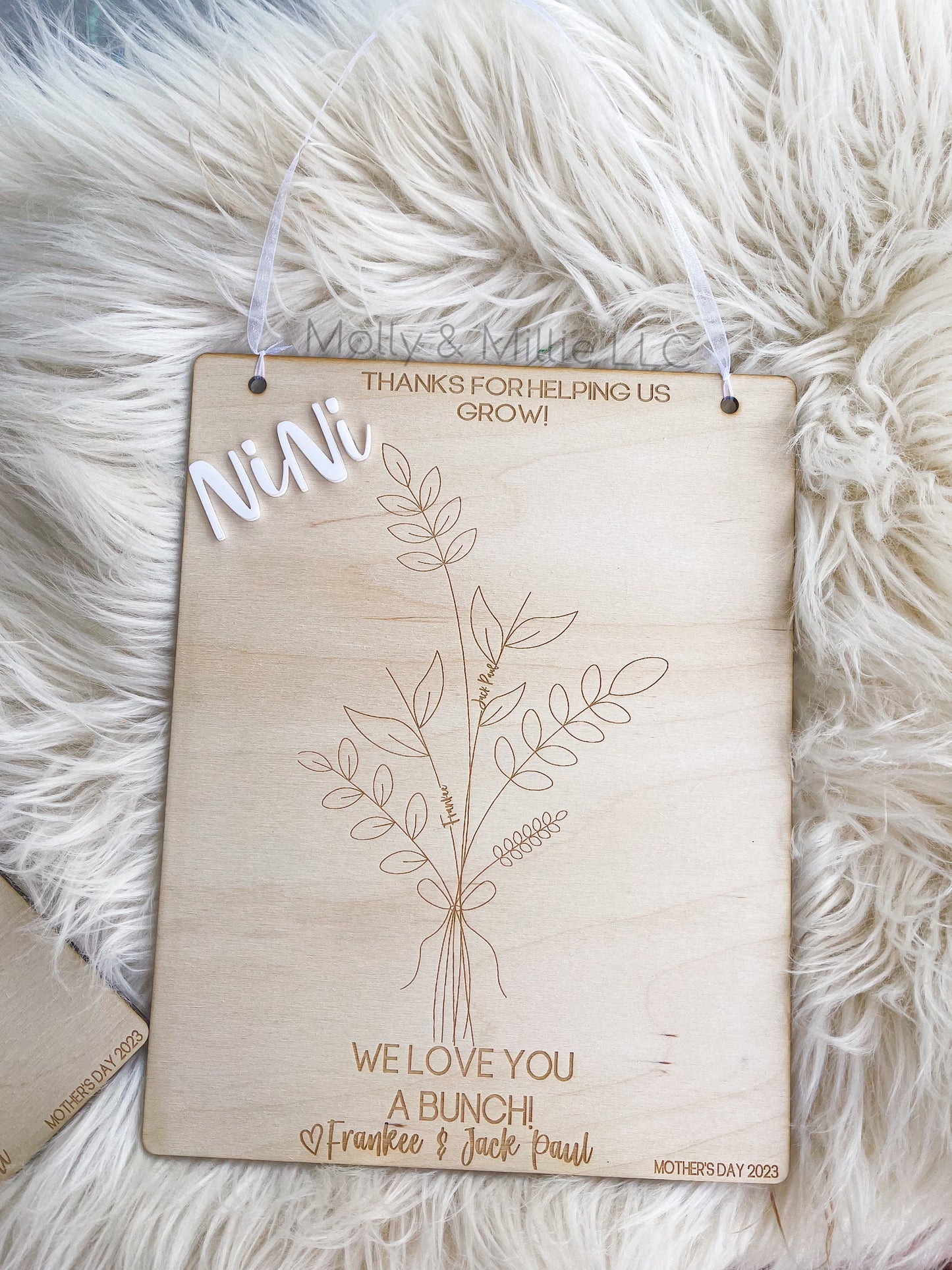 Mother’s Day Handprint Flower Bouquet Keepsake, Mother’s Day Gift for Mom & Grandma, Personalized Gift for Mother’s Day, Handprint Kids Art