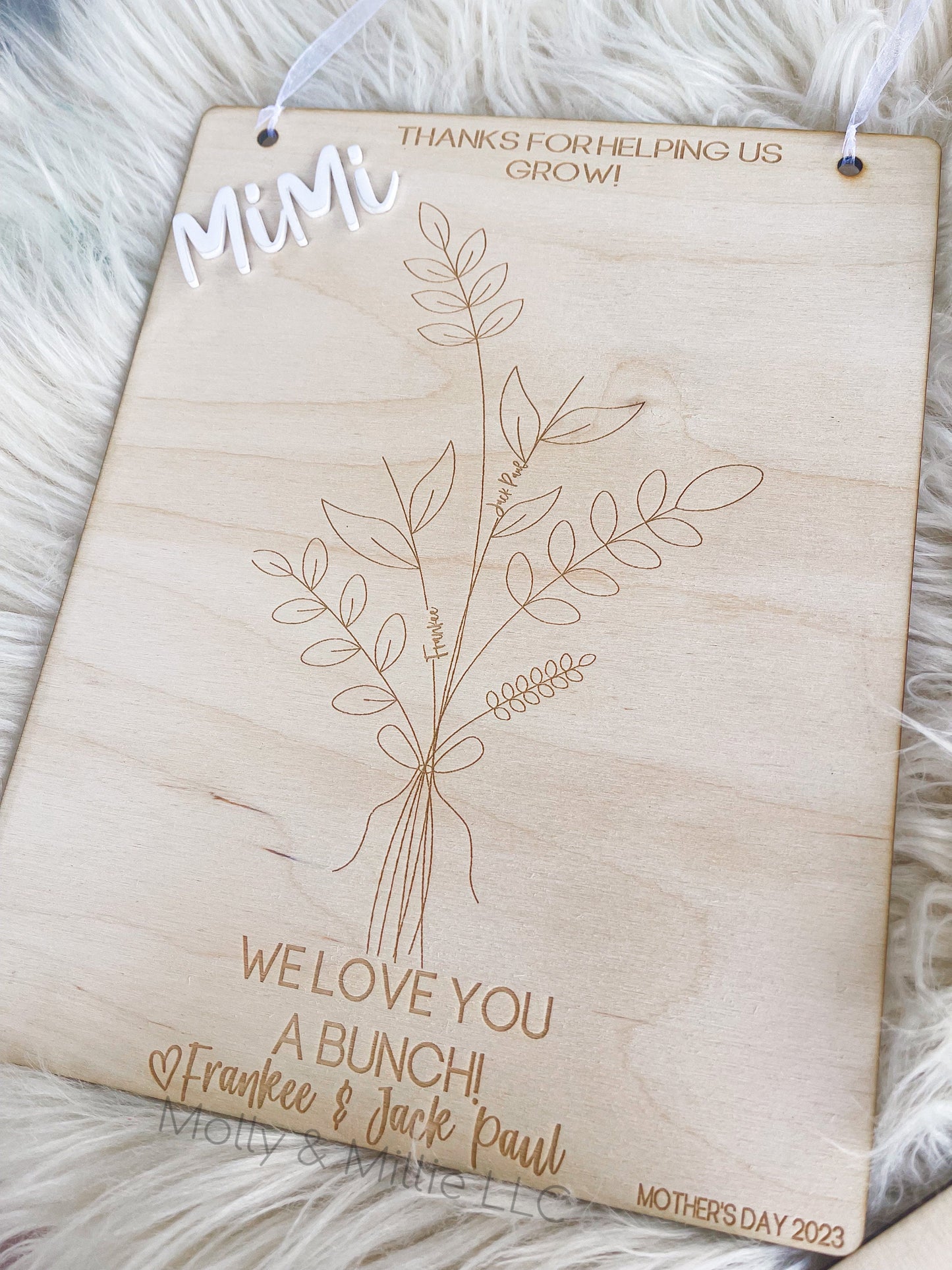 Mother’s Day Handprint Flower Bouquet Keepsake, Mother’s Day Gift for Mom & Grandma, Personalized Gift for Mother’s Day, Handprint Kids Art