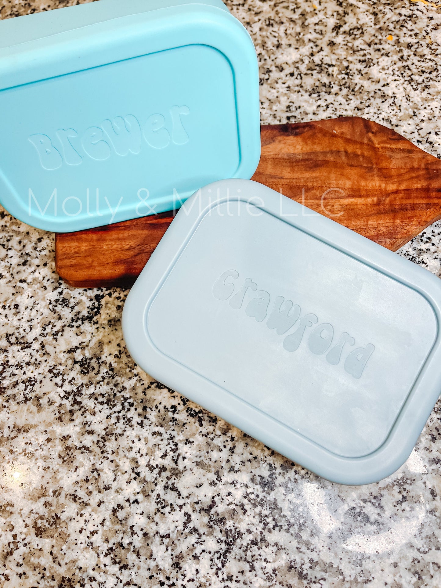 Custom Silicone Bento Lunch Box | Personalized Meal Prep Container | Toddler Name Snack Box | Child Name Lunch Box | Divided Food Storage