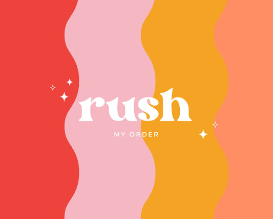 add to order RUSH fee for next day shipping - you must send me a message afterwards to let me know! Applied only if purchased before 6pm CST