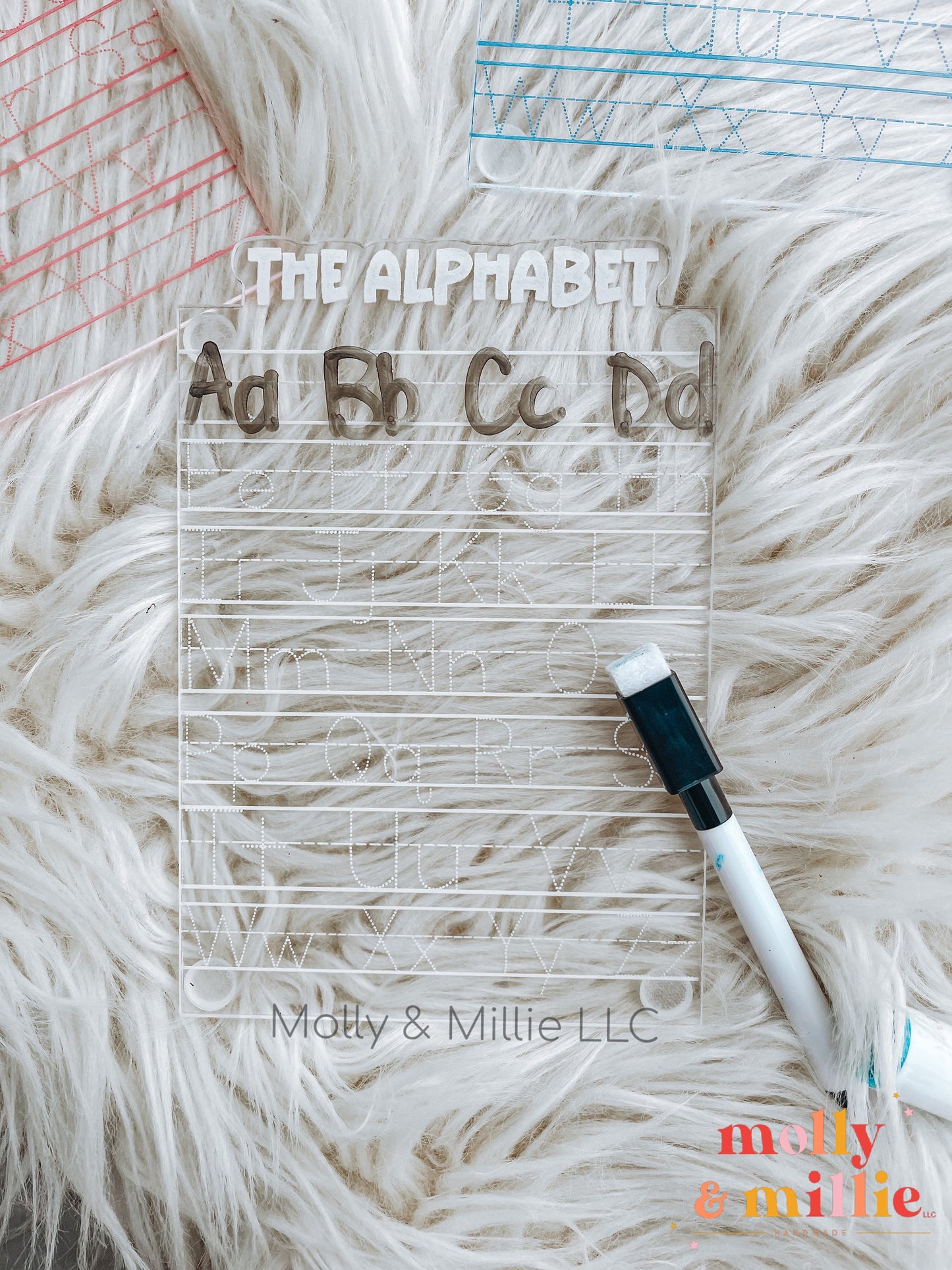 Alphabet Tracing Board | Dry Erase Letter Tracing  | Letter Tracing Board | Homeschool Aids | Acrylic Reusable Writing | Travel Activities