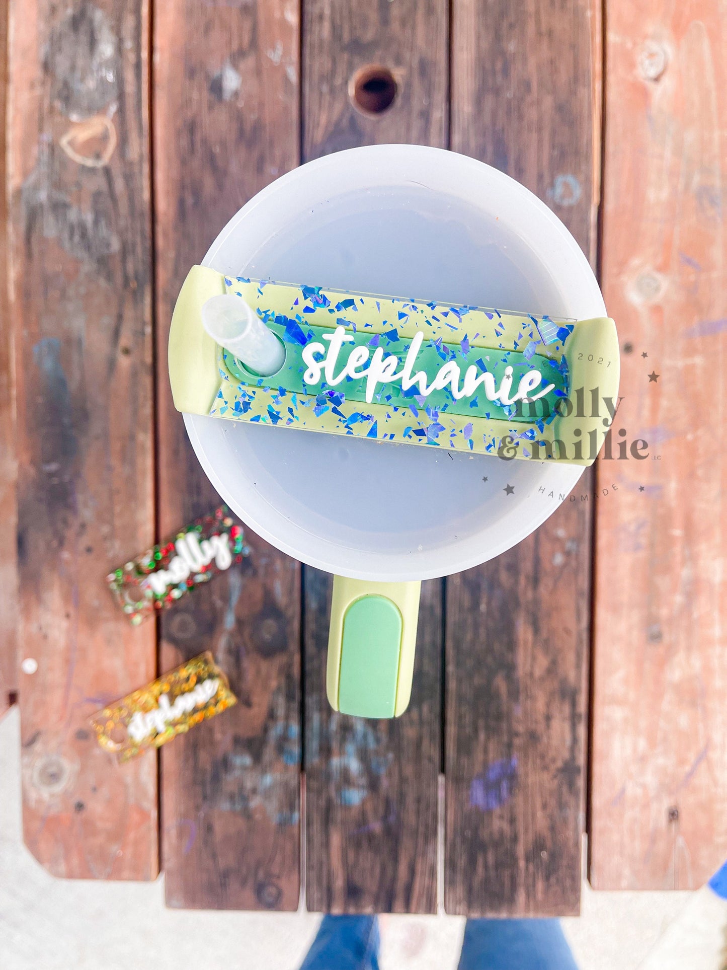 40oz or 30oz H2.0 Tumbler Name Plate - name raised in acrylic