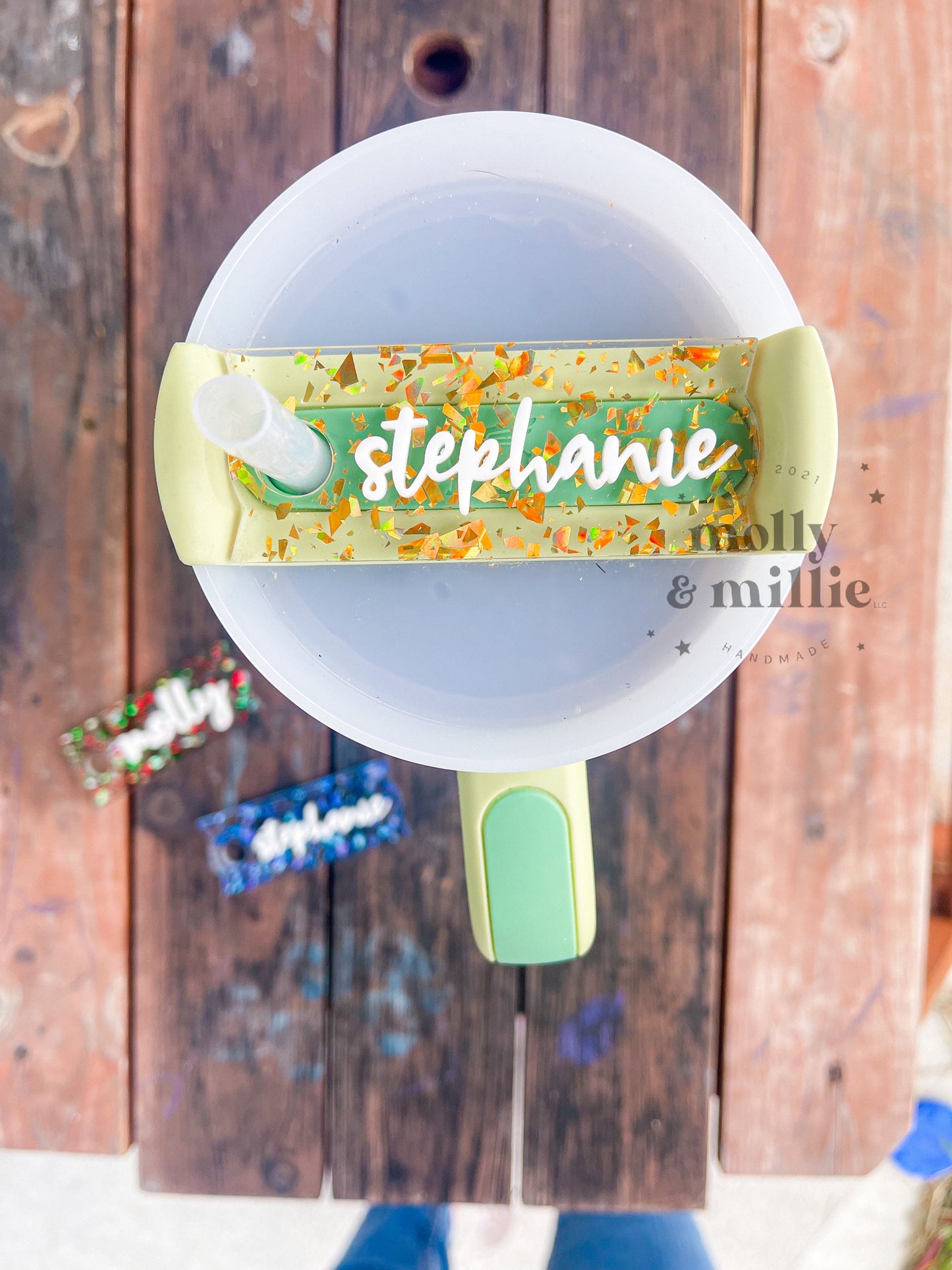 40oz or 30oz H2.0 Tumbler Name Plate - name raised in acrylic