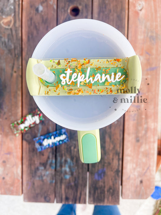 40oz or 30oz H2.0 Tumbler Name Plate - name raised in acrylic