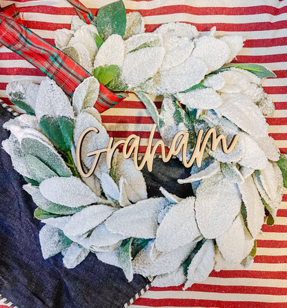Stocking Name Tags | Alternative Table Name Plates | Wooden Name Cut Out | Present Tags | Wooden Labels | Gift Tags | Personalized Wood Name